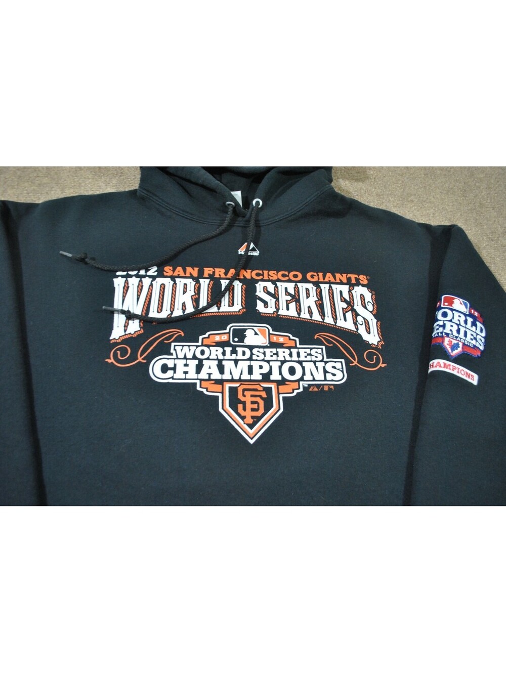 San Francisco Giants 2012 World Series Hoody Black Sweatshirt Size 2X-Large